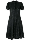 Andrea Bogosian Cut Out Pattern Leather Dress In Black