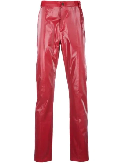 Anton Belinskiy Heat Reactive Fabric Trousers In Red