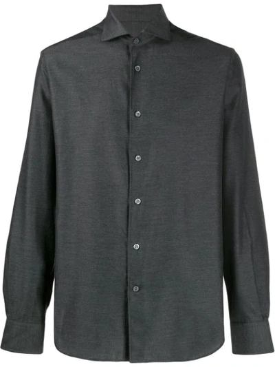 Corneliani Twill Shirt In Grey