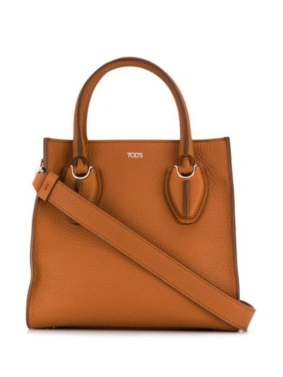 Tod's Small Shopping Tote In Brown