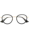 Gucci Round Frame Optical Glasses In Gold