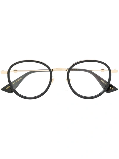 Gucci Round Frame Optical Glasses In Gold