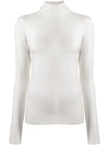 Majestic Langarmshirt Mit Rollkragen In White