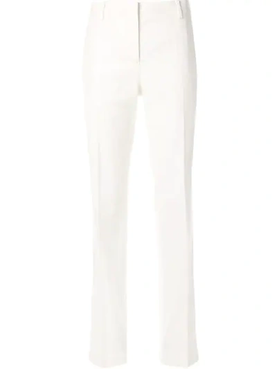 N°21 Straight-leg Mid-rise Tailored Trousers In White