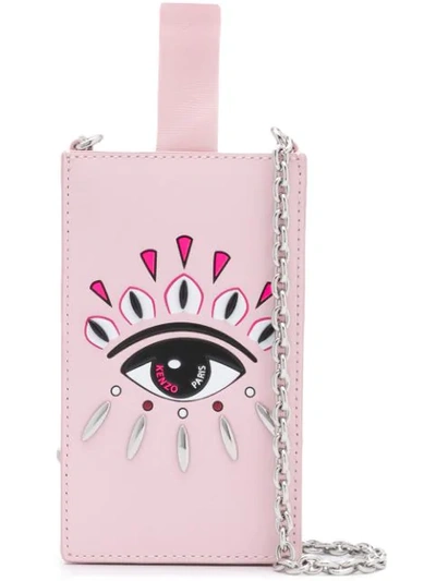 Kenzo Eye Phone Case With Chain In Pink