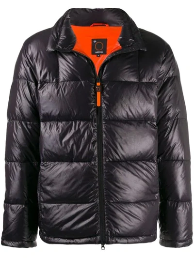 Aspesi Quilted Puffer Jacket In Blue