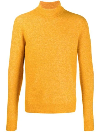 Roberto Collina Roll-neck Jumper In Yellow