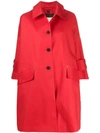 Mackintosh Humbie Short Overcoat In Red