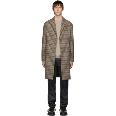 Mackintosh Stanley Check Storm System Tweed Coat In Mo3701bbbs