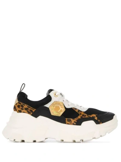 Moa Master Of Arts Super Futura Leopard Sneakers In Black