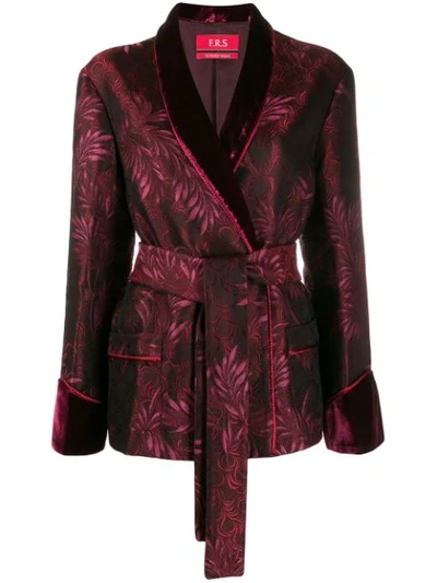 F.r.s For Restless Sleepers Jacquard Pattern Blazer In Red
