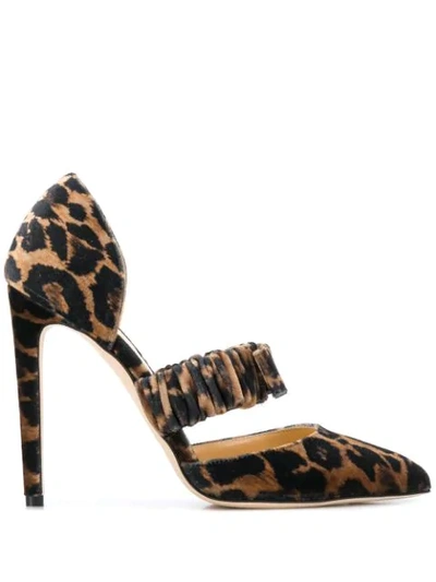 Chloe Gosselin Lily 120mm Cutout Leopard-print Pumps In Brown