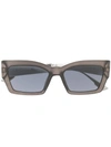 Dior Catstyle2 Rectangular-frame Sunglasses In Grey