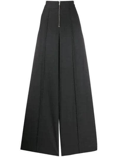 Maison Margiela High-waisted Wide-leg Trousers In Grey