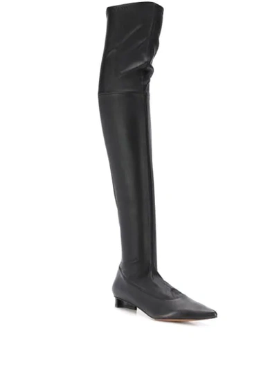 Clergerie Karma Knee Length Boots In 005 Black