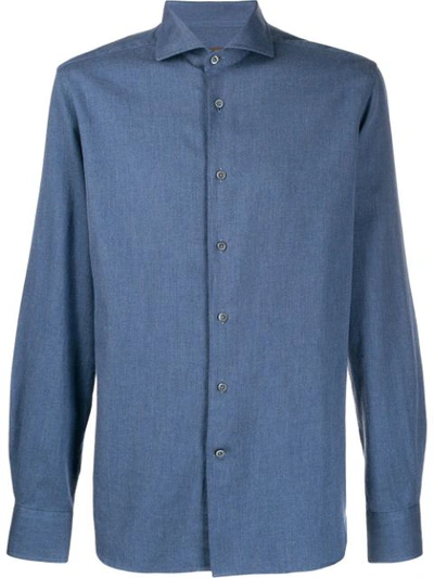 Corneliani Houndstooth Shirt In Blue