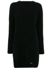 Dsquared2 V-back Sweater Dress In Black