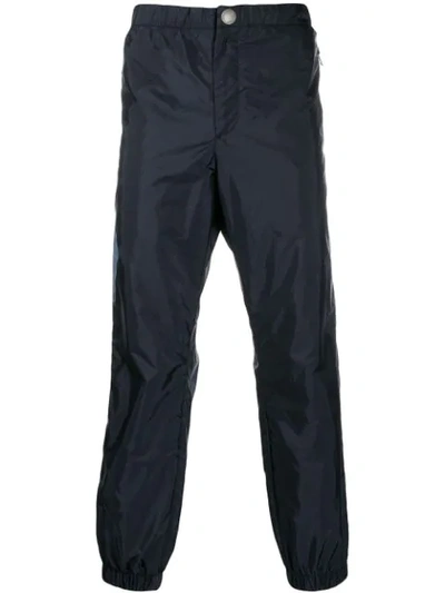 Prada Side Stripes Trousers In F0obl Navy Avio