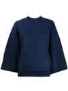 Givenchy Batwing Sleeve Boxy Top In Blue
