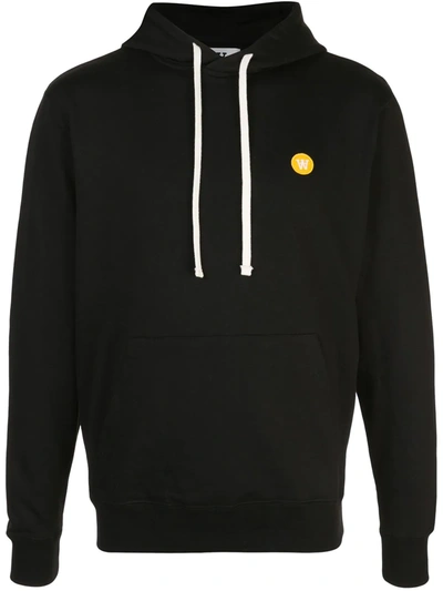 Wood Wood Ian Double A Patch Hoodie In Schwarz