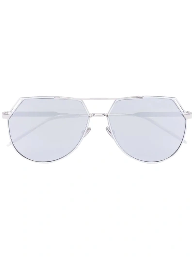Dior Silver-tone Aviator-style Sunglasses In Metallic