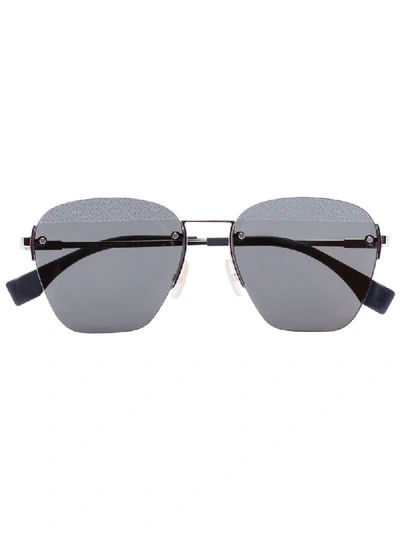 Fendi Mirrored Aviator-style Sunglasses In Metallic