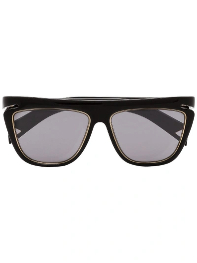 Fendi Eckige Sonnenbrille Mit Kontrastdetails In Black