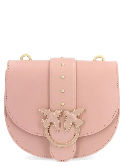 Pinko Round Love Simply Bag In Pink