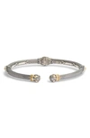 Konstantino Delos Two-tone Thin Hinged Bracelet In Silver/ Gold
