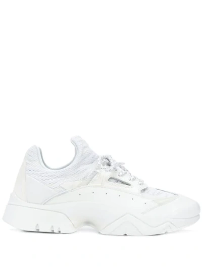 Kenzo Sonic Low Top Sneakers In White Reflective Mesh