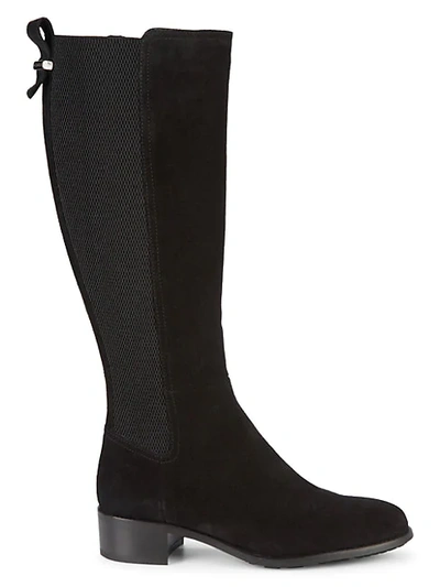 Aquatalia Oliviana Knee-high Suede Boots In Black