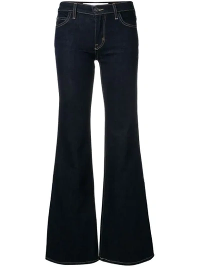 Current Elliott The Wray Mid-rise Flared Jeans In Blue