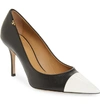 Tory Burch Penelope Cap Toe Pump In Perfect Black