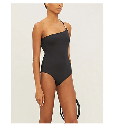 Melissa Odabash Seychelles Halterneck One-piece Swimsuit In Black
