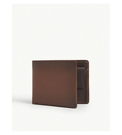 Tumi Global Leather Billfold Wallet In Whiskey Burnished