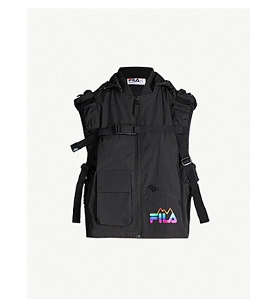 Fila Tactical Hooded Shell Vest In Black ModeSens