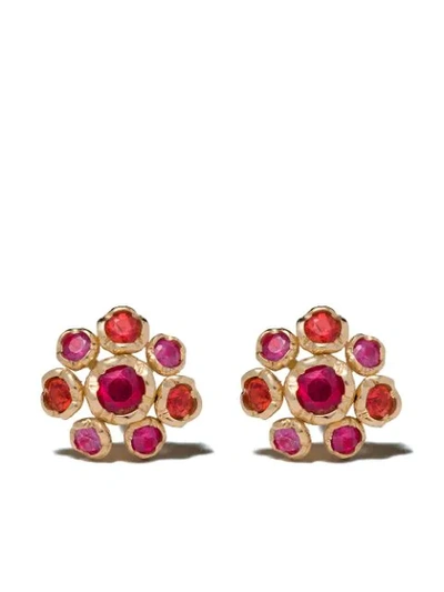 Annoushka Hidden Reef 18ct Yellow-gold And Sapphire Stud Earrings