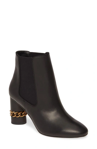 Kurt Geiger Raquel Leather Ankle Boots In Black Leather