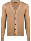 Altea Soft Knit Cardigan In Brown