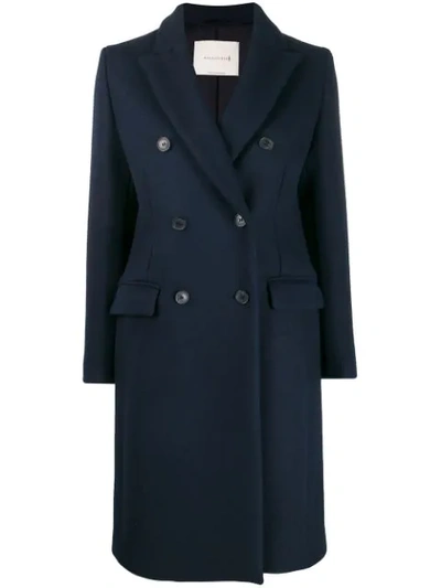 Mackintosh Alloa Dark Navy Wool Chesterfield Coat Lm-1003f In Blue