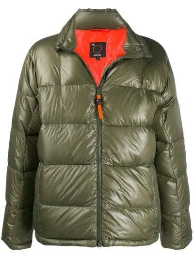 Aspesi Quilted Down Jacket In 40394 Green