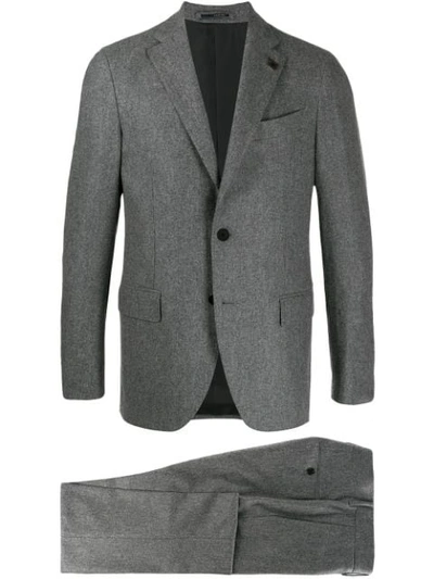 Lardini Schmaler Anzug In Grey