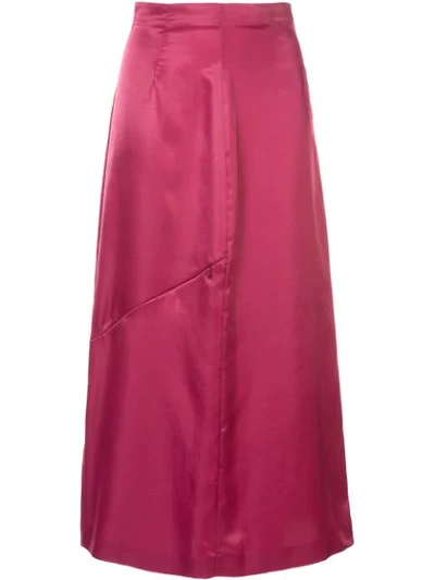 Mm6 Maison Margiela High Waisted Zip Detail Skirt In Pink