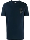 Karl Lagerfeld Crew Neck Ikonik Print T-shirt In Blue