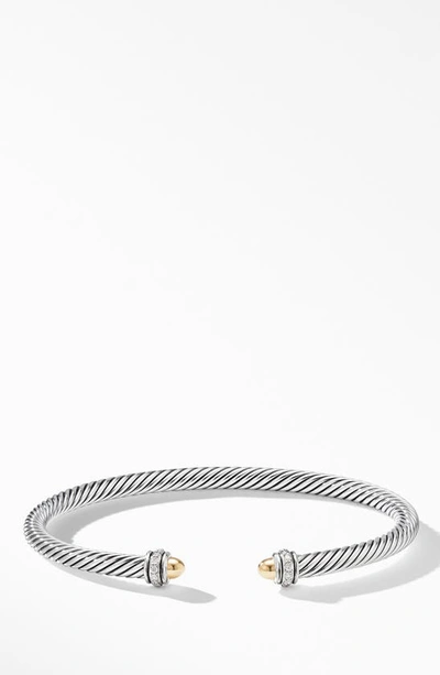 David Yurman Women's Cable Classics Color Bracelet With 18k Yellow Gold Domes And Pavé Diamonds In Gold And Diamond