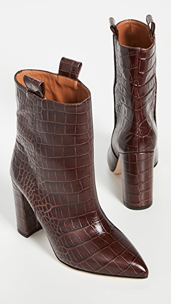 croc print ankle boots
