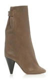 Isabel Marant Lakfee Leather Ankle Boots In Brown