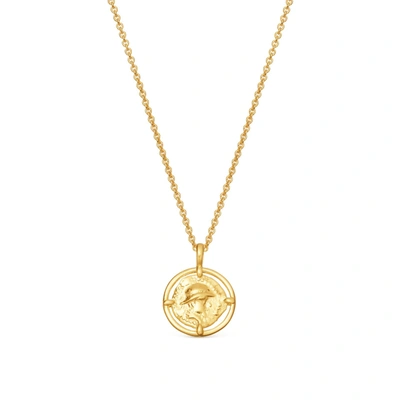 Missoma Lucy Williams Mini Rope Coin Necklace 18ct Gold Plated Vermeil