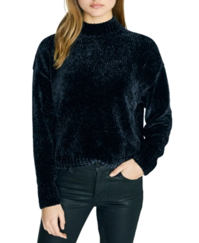 Sanctuary Chenille Mock-neck Sweater In Black