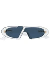 Dior Obliques 45mm Square Sunglasses In Crystal Blue/ Blue Ms Gold